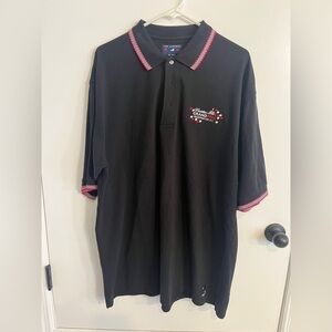 Mens XL Vintage Port Authority Washington DC Cadillac Grand Prix Black Polo